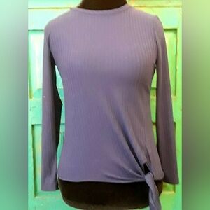 Women's Olivia Rae Pullover Purple Jersey Top, With Tie, Sz. Small NWT